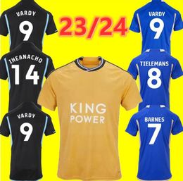 2023 2024 Jerseys de fútbol Leicesters Dewsbury Heanacho Hall Barnes Tielemans 23/24 Fútbol Shirtome lejos Vardy Maddison Ndidi City Uniforms Men Kids Kit 88