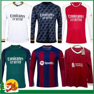 2023 2024 Jersey met lange mouwen 23 24 Home Away Soccer Jerseys