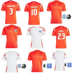 2024 2025 Chili Man Soccer Jerseys NUNEZ VIDAL ALEXIS MEDEL VALDES MENDEZ SUAZO CH.ARANGUIZ BRERETON DIAZ ECHEVERRIA Maillot de football de l'équipe nationale