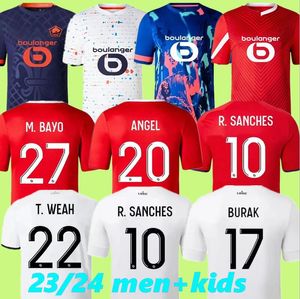 2023 2024 LOSC Lille 2soccer jerseys UMTITI White CABELLA J DAVID YAZICI OUNAS camiseta de fútbol 23 24 Lille Olympique M.BAYO E.ZHEGROVA R.SANCHES maillot Kit para niños adultos