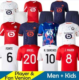 2023 2024 Maillots de football LOSC Lille UMTITI CABELLA J DAVID YAZICI OUNAS Maillot de football 23 24 Lille Olympique M.BAYO ZHEGROVA Kit enfants adultes