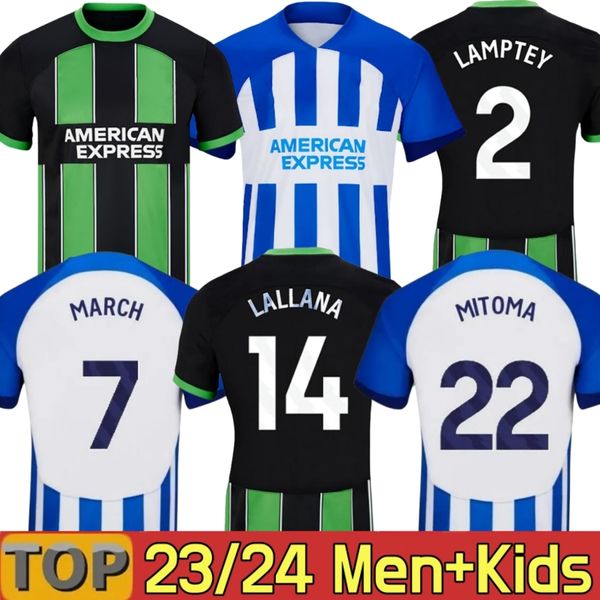 23 24 MAC ALLISTER MITOMA maillots de football FERGUSON GILMOUR MWEPU MARS maillot de football à domicile LALLANA VELTMAN CAICEDO SARMIENTO hommes enfants kit camesitas de futol