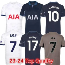 2023 2024 MADDISON SON Soccer Jerseys ROMERO RICHARLISON Hommes 23 24 25 VAN DE VEN KULUSEVSKI Tottenham Football Shirt SPURS Jersey camisetas maillot