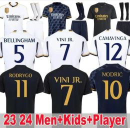 2023 2024 maillot BELLINGHAM VINI JR MBAPPE Tchouameni voetbalshirts 23/24 maillot voetbalshirt CAMAVINGA Rodrygo MODRIC Camisetas KROOS VALVERDE heren kinderkit