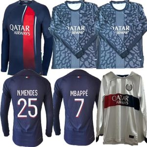2023 2024 Maillot Paris MBAPPE Soccer Jerseys à domicile 3ème 23 24 Chemises de football hommes HAKIMI L PAREDES MARQUINHOS VERRATTI Jersey Manches longues
