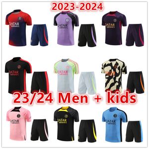 2023 2024 maillot Paris Mbappe chándal camisetas de fútbol camisa de entrenamiento hombres y niños 23 24 fútbol chándal jersey shorts kit Survetement Foot camisetas futbol