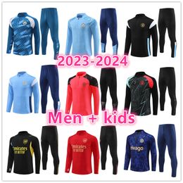 2023 2024 Man City Soccer Jerseys Football Tracks Clours Hommes et enfants 23 24 Haaland de Bruyne Phillips Kits de formation Grealish Sterling Ferran