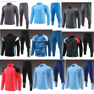 2023 2024 Survêtement de ville pour homme HAALAND Combinaison d'entraînement à demi-zip Kit pour enfants 23 24 Survêtements de football à manches longues Sportswea Survatment Foot Chandal