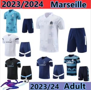 2023-2024 Marseillees heren- en kindervoetbal Trainingshemd met korte mouwen 23/24 Alexis Om Survey Maillot Foot Chandal