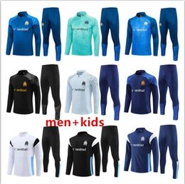 2023 2024 Marseilles voetbaltrainingspak PAYET GUENDOUZI KAMARA voetbaltrainingspak Olympique de 23 24 MarseilleS Survetement sportkleding heren kinderen Maillot Foot 88