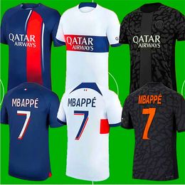 2023 2024 MBAPPE Voetbalshirts HAKIMI SERGIO RAMOS VERRATTI DANILO SANCHES 22 23 24 Maillots Voetbalshirt Heren Kids Kit Hommes Enfants Voetbalshirts