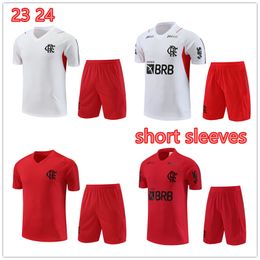 2023 2024 Flamengo voetbalshirts met korte mouwen, heren en kinderen 22 23 24 Flamengo trainingspak voor volwassenen Sportkleding Survetement-kit