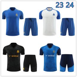 2023 2024 hommes et enfants Marseille maillots de football manches courtes shorts survêtement GUENDOUZI MILIK sous survêtement maillot maillot de football uniformes ensemble de survêtement d'entraînement