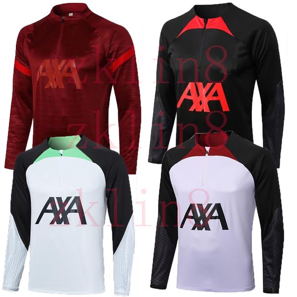 2023 2024 Liverp Soccer Track Situit 22 23 24 Soccer Jersey Football Entrenamiento Top Survetement Foot Chandal Jogging Half-Zip Training de manga larga