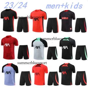 2023 2024 MANNEN Tracksuit 22 23 24 Short Sleeve Soccer Jersey Kids Football Training Pak Tracksuits Survetement Foot Chandal Jogging Kits Sets ASA