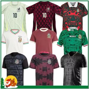 2023 2024 Mexique Jersey de football H. Losano Chicharito G DOS SANTOS 23 24 Ensembles de maillots de football Hommes Femmes / Enfants Kit Uniforme MEXICAIN