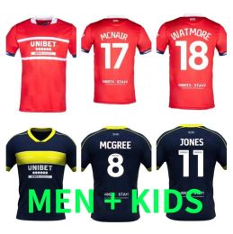 2023 2024 Middlesbrough Voetbalshirts thuis 23 24 Tavernier Payero Howson Mcnair Bola Birmingham Voetbalshirt Uniformen Heren Kindertenue shirt 666