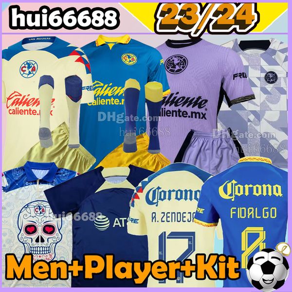 XXXL 4XL America Soccer Jerseys 2023 2024 Liga MX Club FIDALGO G.OSHOA R.MARTINEZ M.LAINEZ D.VALDES E.LARA LEO SUA REZ E.LARA hommes joueurs femmes enfants kits maillots de football