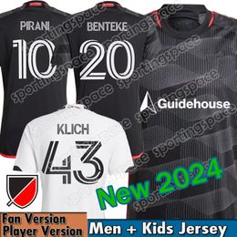 2023 2024 D.C. United Soccer Jerseys Kid Men 23/24 Maillot de football Primaire Accueil Noir The Icon Kit Away Blanc Cherry Blossom DC PIRANI BENTEKE KLICH STROUD P.SANTOS JEAHZE