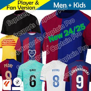 Lewandowski 23 24 25 Soccer Jerseys Karol G Kids Kit Camiseta 2023 2024 FC voetbalshirt Home Away Dirld Fourth Women Player Version Plus Size 4xl Raphinha Ferran Gavi