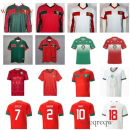 2023 2024 Jerseys de fútbol del equipo nacional de Marruecos 22 23 24 Edición especial Hakimi Ziyech Camisa de fútbol Home Saiss El- Arabi Fr En-Nesyri Retro 1994 1998 Long