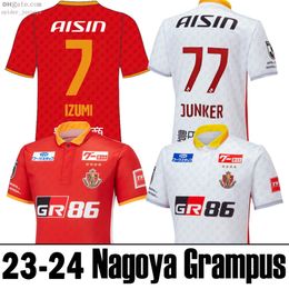 2023 2024 Nagoya Grampus J1 League Soccer Jerseys M.Castro Junker Inagaki Haruya Nagai 23/24 Home Red Away White Football Shirts Aldult Uniformen