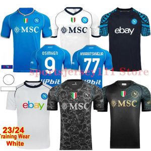 2023 2024 Maillots de football Napoli Maglie Da Calcio Naples 23 24 ZIELINSKI KVARATSKHELIA OSIMHEN CAMPIONI Maillots de football Napolis Valentines