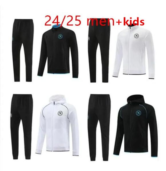 2023 2024 Napoli Survêtement Veste Sweat à capuche LOZANO OSIMHEN Maillot de football ZIELINSKI Training Suit 23/24 SSC Naples Long Zipper Survetement Foot Maillot de Veste