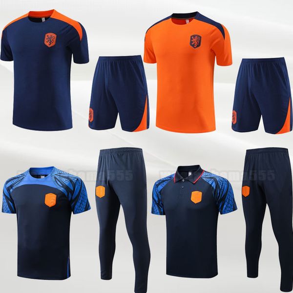 2023 2024 Países Bajos Memphis Soccer Track Sportsu de Jong Holland de Ligt Wijnaldum van Dijk 23 24 Camisa de fútbol Hombres Dumfries Pantalones de manga corta Conjunto de entrenamiento de polo