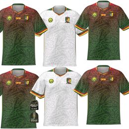 2023 2024 Nouveaux maillots de football du Cameroun Cameroun Mboba Choupo-Moting Anguissa Aboubakar Toko Ekambi Bahoken Hongla National Chemise de foot Team 3ème hommes