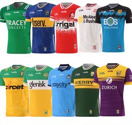 2023 2024 Nouveau GAA Wexford Tipperary Galway Dublin Gaelic Limerick Cavan Kerry Tyrone Mayo Meath Rugby Hurling Jersey T-shirt d'entraînement pour hommes