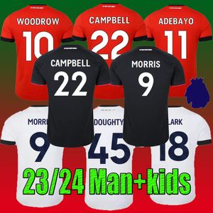 2023 2024 Nieuwe Luton Voetbalshirts MORRIS WOODROW ADEBAYO OGBENE 2023 2024 LOKONGA DOUGHTY Thuis Weg Derde jersey Voetbalshirt kit uniform