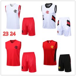 2023 2024 Nuevos hombres Half Pull Chándal Flamengo Soccer Jerseys Conjuntos Chándales 23 24 Flamenco Sportswear Jersey Traje de entrenamiento Uniforme Camisa Survetement