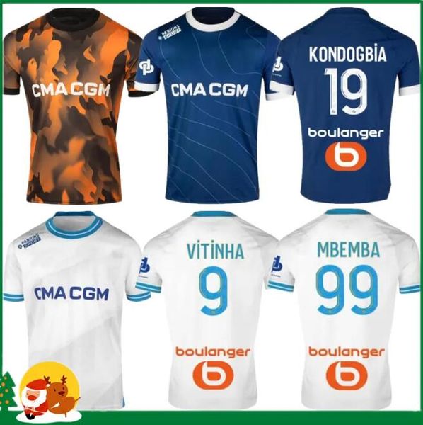 2023 2024 nuevo estilo Marsella hombres y niños 23 24 MBAPPE traje de entrenamiento de manga corta fútbol camiseta de fútbol uniforme chandal adultos niños ropa deportiva CLAUSS kit para niños camisa