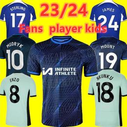 2023 2024 Nkunku Jackson CFC Soccer Jerseys Disasi 23/24 Enzo Fernandez Mudryk Sterling James Cucurella Chukwuemeka Football Shirt Men Kids Ugochukwu 888