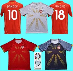 2023 2024 North Macedonia Soccer Jerseys Elmas Alioski Pandev Trajkovski Jahovic Ristovski Musliu 23 24 Équipe nationale Home Away 3rd Men Kit Kit Football Shirt 666
