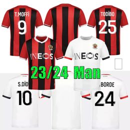 2023 2024 OGC Nice FC voetbalshirts DELORT MELOU GOUIRI 23 24 OGCNice voetbalshirts DOLBERG DANTE KAMARA ATAL maillot de foot thuis weg derde Heren Kindertenue uniform