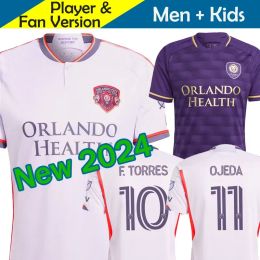 2023 2024 Orlando City SC Soccer Jerseys Kids Kit Man 23/24 Football Shirt Primary Home Purple The Wall Away White Legacy F.TORRES L.MURIEL OJEDA JANSSON Z 5.7