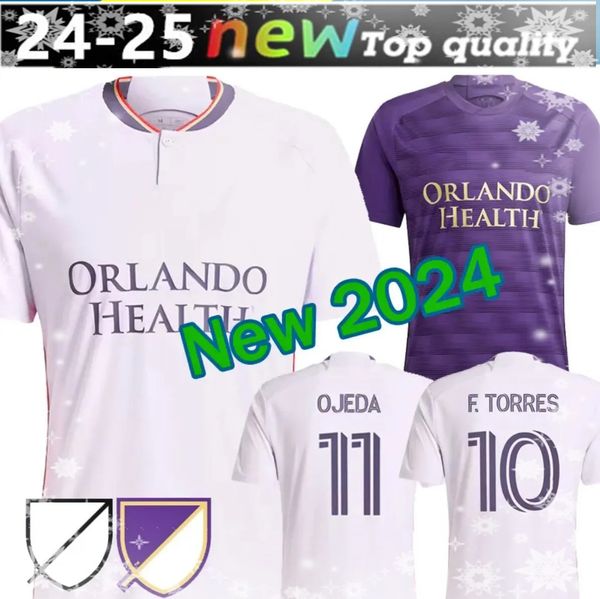 2023 2024 Orlando City SC Soccer Jerseys Kit Kit Man 23/24 Camisas de fútbol Inicio Primaria The Wall Away White Legacy F.Torres L.Muriel Ojeda Jansson McGuire Kara
