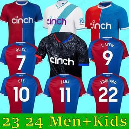 2023 2024 Palace Soccer Jerseys 22 23 GUEHI OLISE KOUYATE CrYsTalS J.AYEW SCHLUPP MATETA CHLUPP PALACE maillots de pied EDOUARD SCHLUPP hommes kits enfants maillots de football