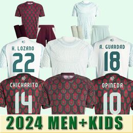 2024 S-4XL Mexico 2024 Copa America RAUL CHICHARITO Voetbalshirts OPINEDA LOZANO DOS SANTOS 24 25 H.LOZANO Heren Kindervoetbalshirts Uniformen Fans Spelerversie