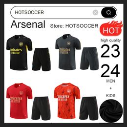 2023 2024 Pepe Saka T Football Jersey 23 24 Gunner Shorts Traje de entrenamiento de manga corta Odegaard Thomas Tierney Smith Rowe Transport Sports para niños