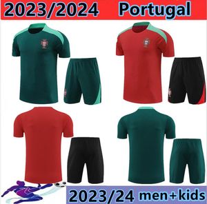 2023 2024 Portugal Tracksuit Jerseys Voetbaltraining Suit 23 24 Portugal Shorts Mouwen Tracksuits Shirt Kits Survetement Sportswear