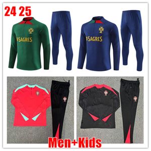 2024 Portugal Track Suuits Logo Bordado de bordado Traje de entrenamiento de fútbol 24 25 Hombres Portugal Portugal Sportswear Ropa al aire libre Jugging Chaqueta Juego