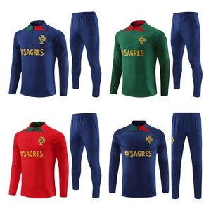 2023 2024 Survêtement de football portugais Entraînement de football Portuguesa Hommes et enfants 23 24 Survêtements Portugieser Kits de chemise de jogging Survetement Foot Set