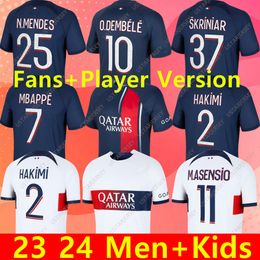 2023 2024 psgES MBAPPE tute da allenamento da calcio da uomo tuta maglia kit giacca 23 24 Paris mbappe tuta da calcio per uomo e bambino jogging survêtement