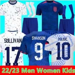 2023 2024 PULISIC DEST Jerseys de fútbol MCKENNIE 2023 AARONSON MUSAH MORGAN LLOYD América Camiseta de fútbol Estados Unidos Usas 22 23 LLETGET HOMBRES NIÑOS SETS KITS Reyna 656