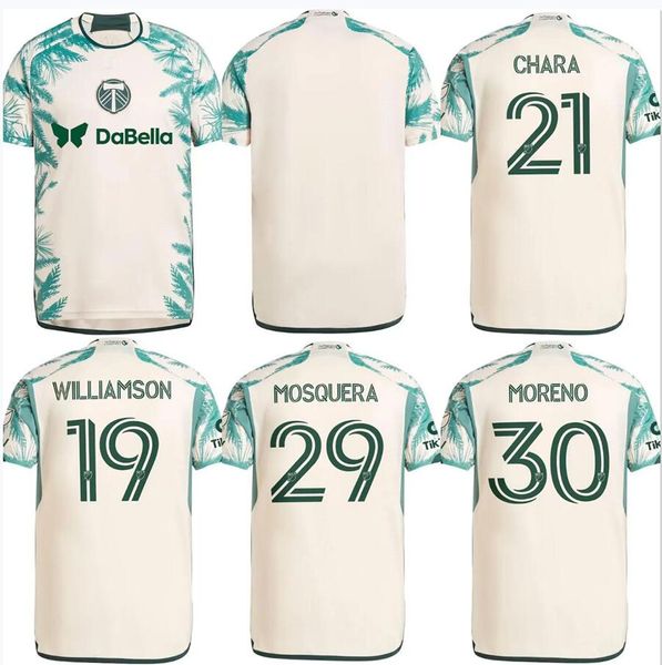 S-4XL 2024 2025 Portland Home Timbers Jerseys de fútbol 24 25 Chara 21 Williamson 19 Mosquera 29 Moreno 30 Madury UNITS US Jersey Football Wishs