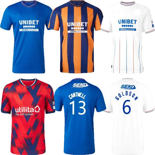 2023 2024 Rangers Soccer Jerseys 23 24 Glasgow COLAK ROOFE LUNDSTRAM HAGI BARKER MORELOS TAVERNIER KENT TILLMAN FASHION JR Maillot de football Kit homme Jersey