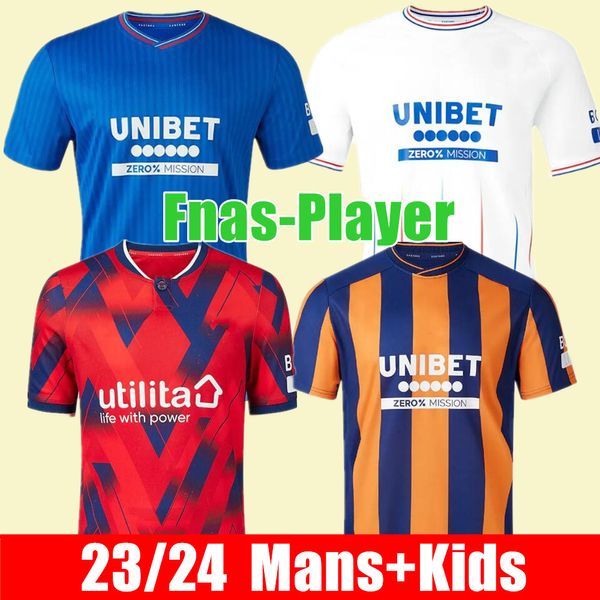 2023 2024 RanGERs Soccer Jerseys FC Kid Kit Home Football Shirt Player Version Home Away Troisième 3ème Quatre 4ème Geansaidhean Ball Coise HAGI JACK COLAK DAVIS LAWRENCE KENT